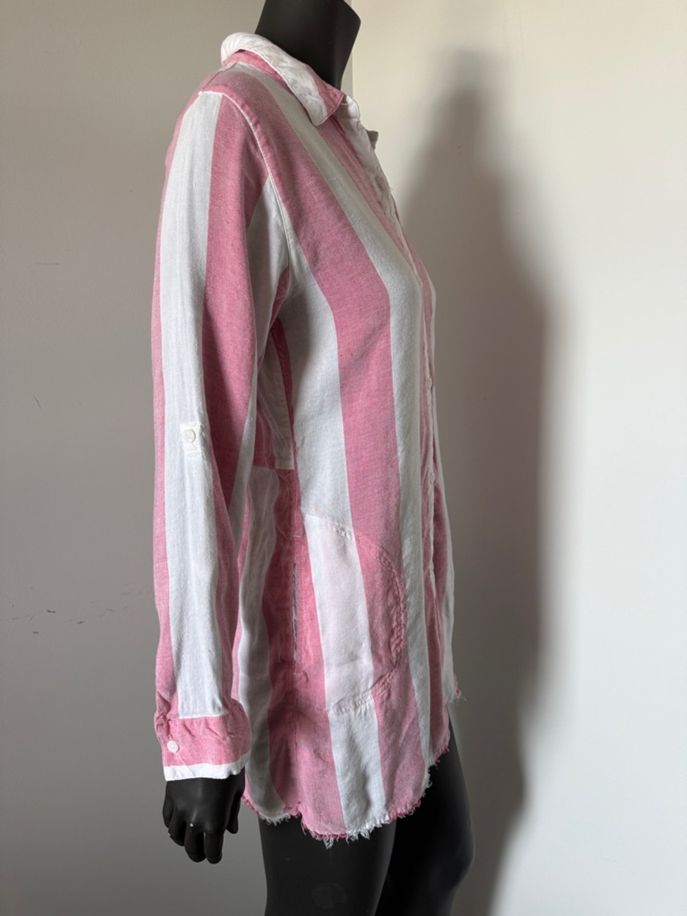249. Tommy Bahama Linen Blend Button Mini Dress - Picture 6 of 7